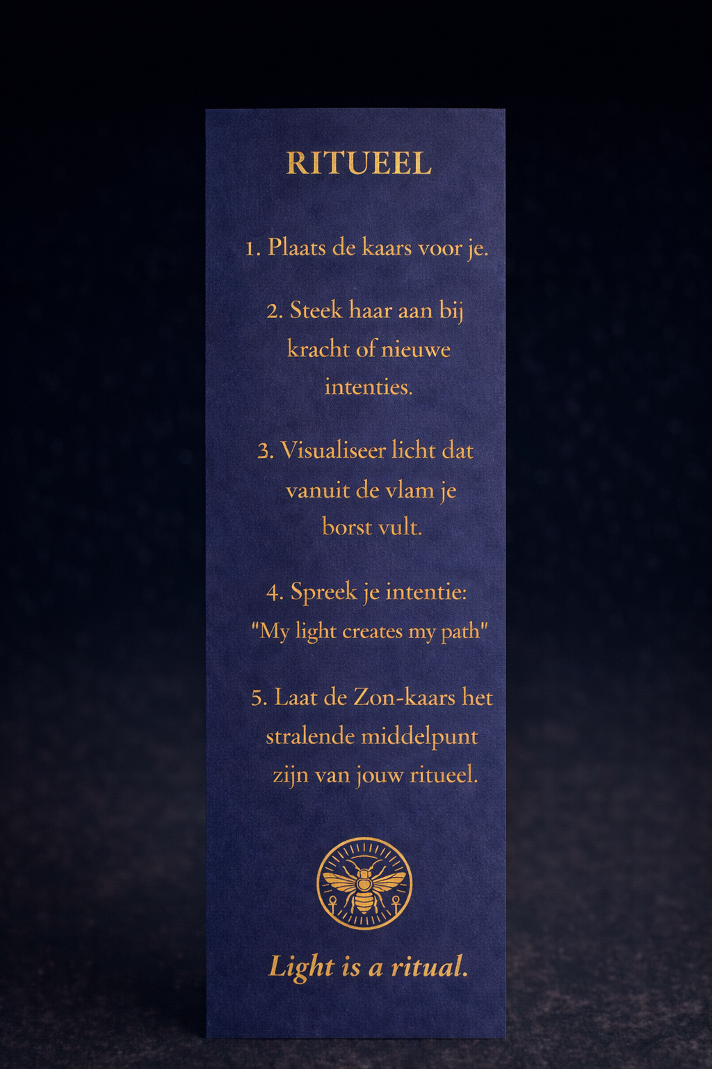 Beeswax sun candle Ra ritual card Ra Lumière