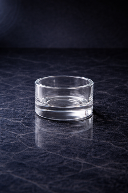 Glass tealight holder minimalist design