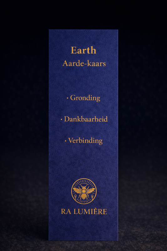 Earth candle Bee ritual card Ra Lumière