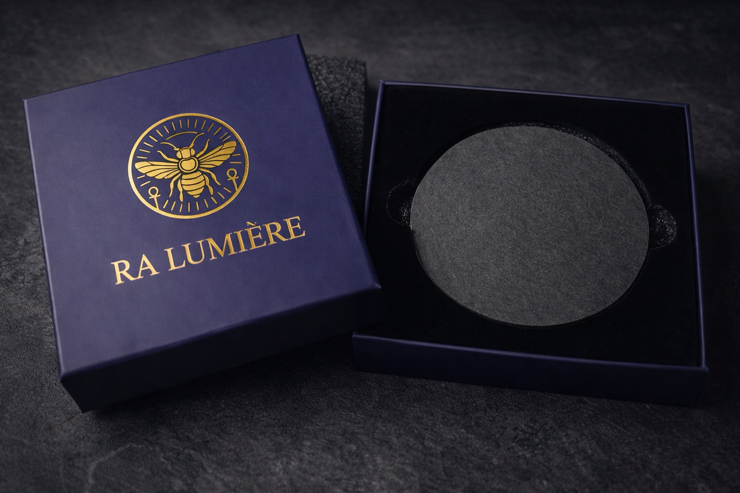 Slate candle holder Ra