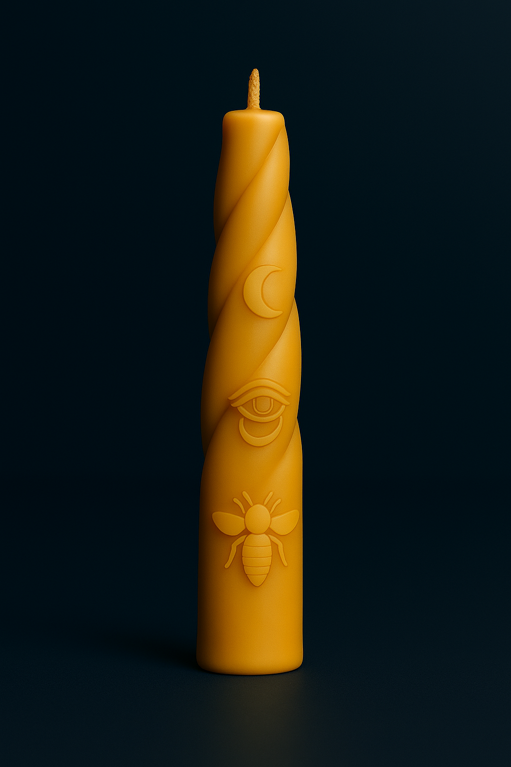 Ra Lumière Moon candle without packaging, pure beeswax