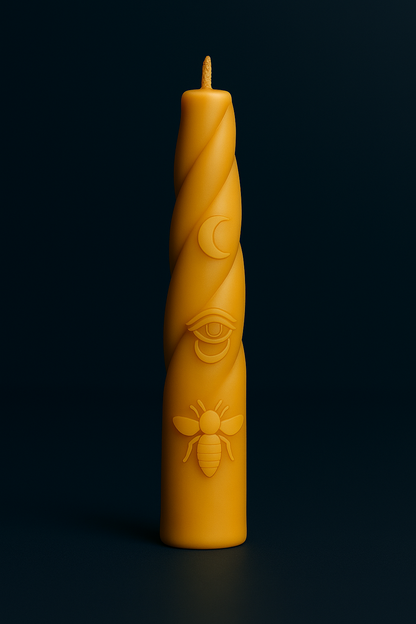 Ra Lumière Moon candle without packaging, pure beeswax